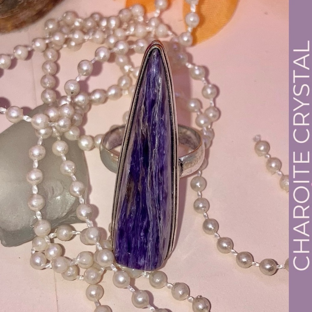 NEAT! Charoite Gemstone Handmade Ring